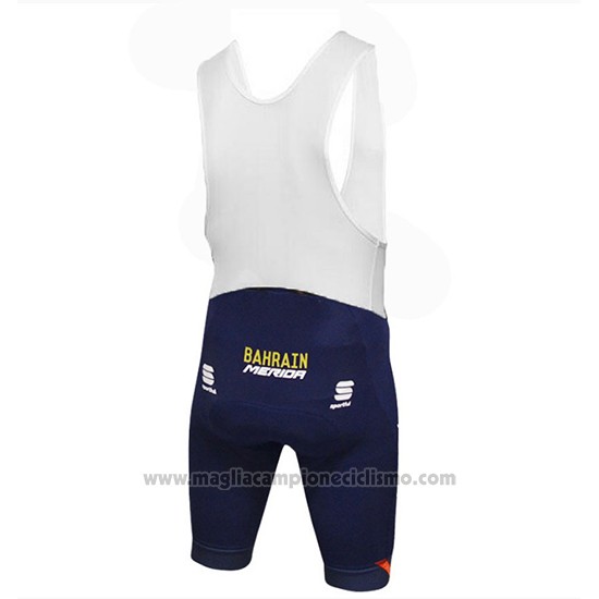 2018 Abbigliamento Ciclismo Bahrain Merida SS Arancione Manica Corta e Salopette